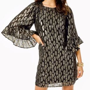 Lilly Pulitzer Francis dress onyx leopard clip